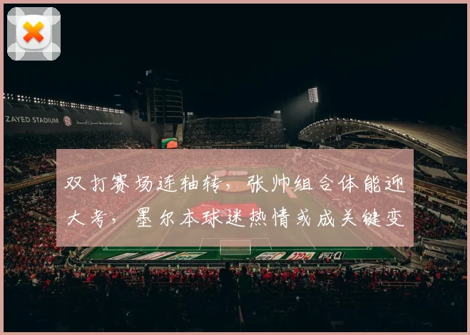 双打赛场连轴转,张帅组合体能迎大考,墨尔本球迷热情或成关键变量
